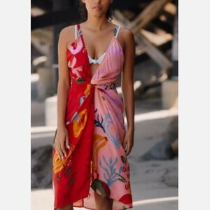 Farm Rio Floral Red and Pink Women's Cover Up